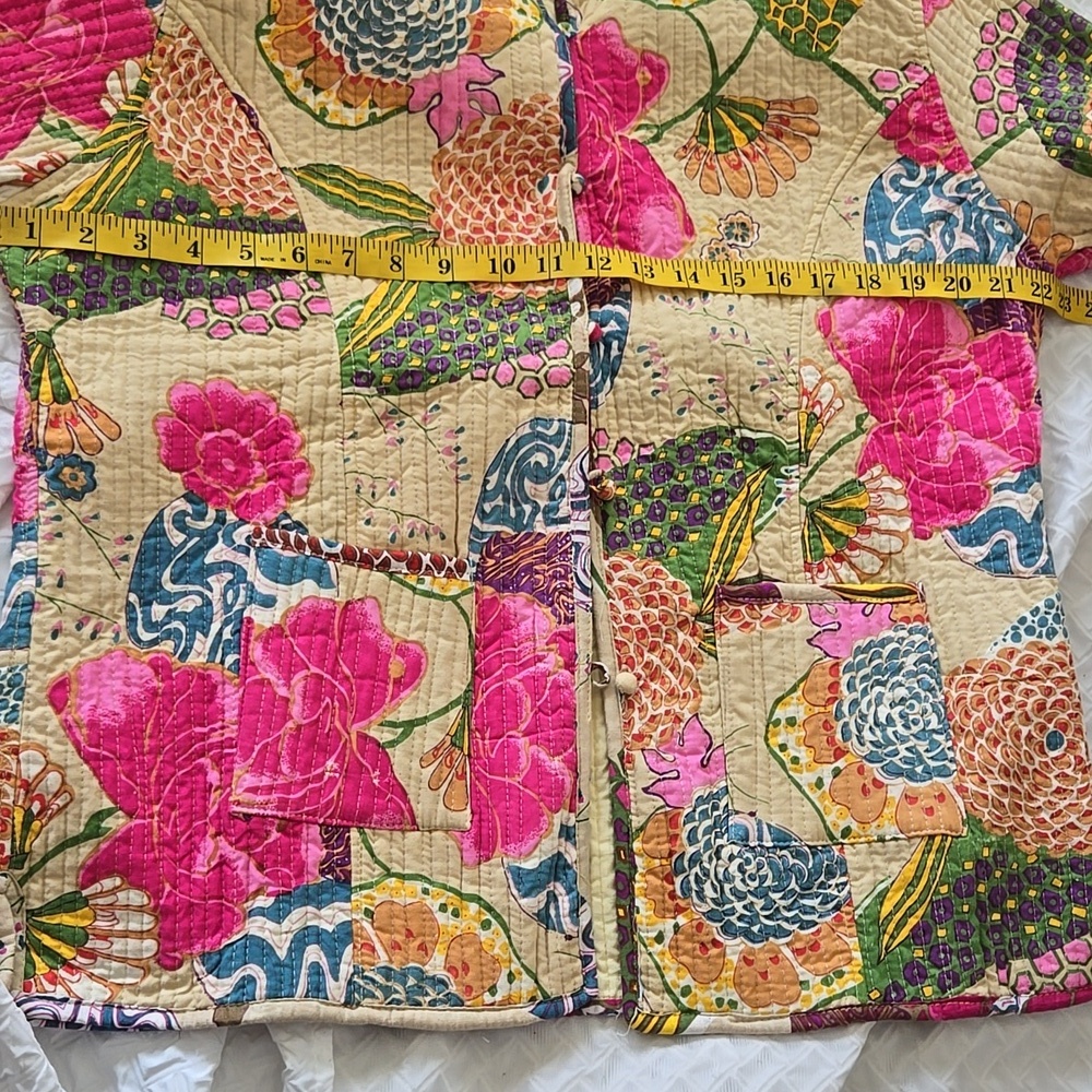 Handmade Floral Quilted Jacket - Picture 8 of 12